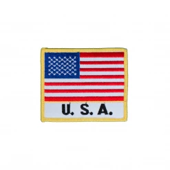 Best Martial Arts / MOOTO USA Flag Patch With Country Name (Black Letters)