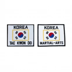 Best Martial Arts / MOOTO USA Korea Flag Patch With Black Border