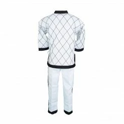 Best Martial Arts / MOOTO USA BMA White Black Trim Hapkido Uniform With Diamond Stitching Uniforms