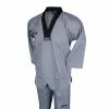 Best Martial Arts / MOOTO USA Uniforms BMA Ribbed Fabric Black-V Grey Uniform