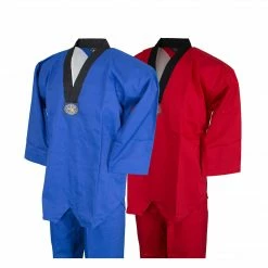 Best Martial Arts / MOOTO USA BMA Ribbed Fabric Black V-Neck Color Uniform Uniforms