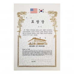 Best Martial Arts / MOOTO USA Certificate "Outstanding" With Flag Logo Awards / Certificates