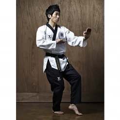 Best Martial Arts / MOOTO USA Closeout Sale JCalicu Dan Male Poomsae Uniform (Diamond Fabric)