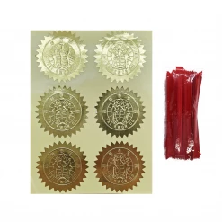 Best Martial Arts / MOOTO USA Certificate Taekwondo Seal Sticker & Ribbon (100 Piece / Pack) Awards / Certificates